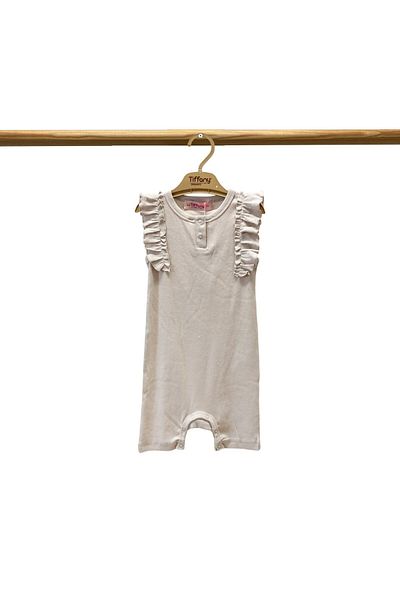 Tiffany Baby Kıds Tiffany Baby Organic Theme Ruffled Buttoned Modal