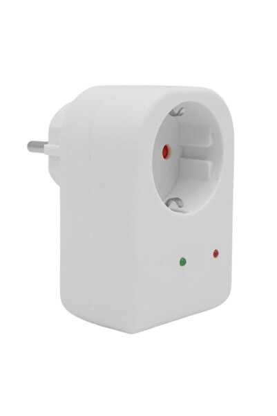 Powermaster PM-18521 Durum Ledli Akım Korumalı Tekli Priz 16 Amper - 3500 Watt Tekli Beyaz