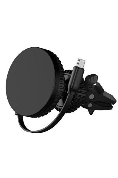 lemontti Suport Auto LEMSAMCRTCN, Magnetic cu Încărcare Wireless și Cablu Retractabil Type-C 1m, V