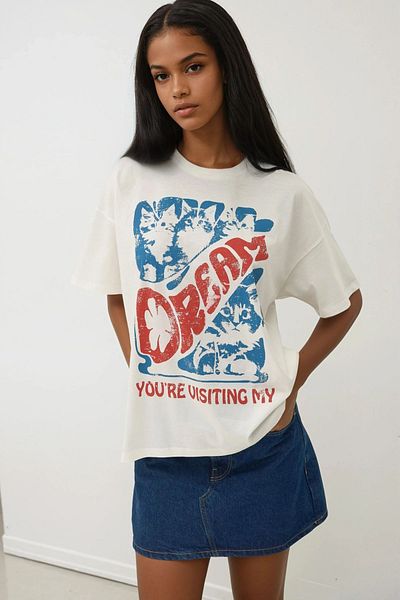 Hiccup Oversize Printed Cotton T-Shirt
