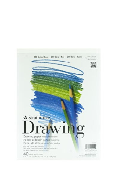 Strathmore Drawing Pad – 104gsm, 23 x 30.5 cm, 40 Sheets for Smooth Artistic Expression