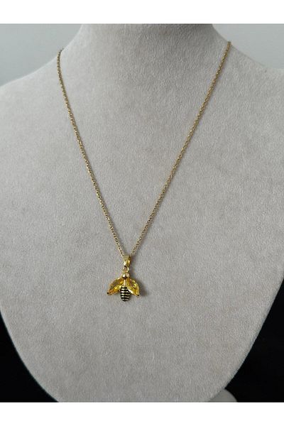 youngsem Bee Necklace |   Zircon Stone Steel Necklace