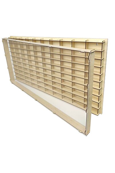 HALL BREATHE Şeffaf Kapaklı 100 Araçlık Yatay Akçaağaç Hobi Araba Düzenleyici