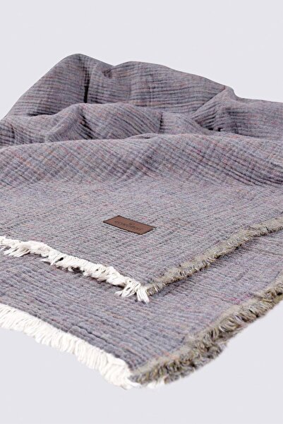 Ecocotton Muna Çift Kişilik Yatak Örtüsü %100 Organik Pamuk Yeşil-Antrasit 24...