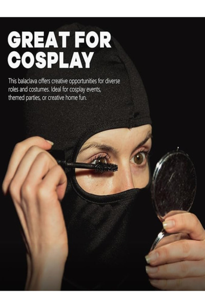 Generic Two-piece breathable full face mask for skiing, motorcycling, running, and UV protection