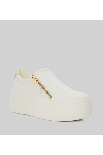 Dune London WOMEN'S-EPISODIC-WHITE-LEATHER-40