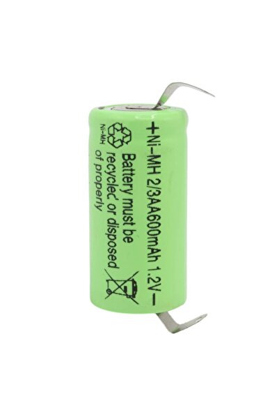 Powermaster PM-17934 1.2 Volt 600mAh NI-MH 2/3AA Şarj Edilebilir Puntalı 1428...