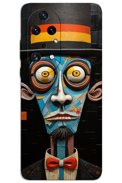MRCİLETİSİM Huawei P50 Pro Case Hd Pattern Printed Back Cover - Silent Scream