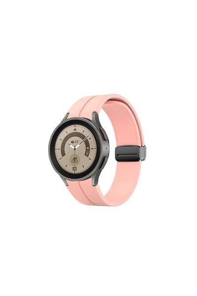 eR D L Silicone strap compatible with Samsung Galaxy Watch 5, 4, 5 Pro, 4 Classic, pink, strap width 20mm