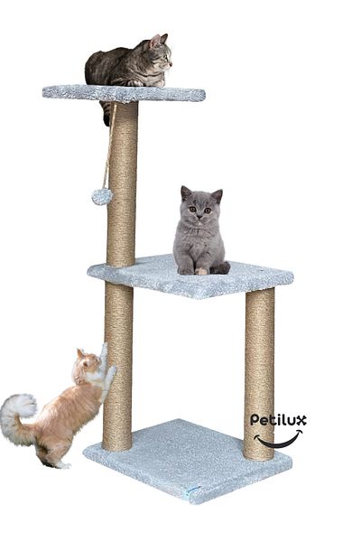 Petilux Welsoft Fabric Covered Jute Drawstring Cat Scratching Playground