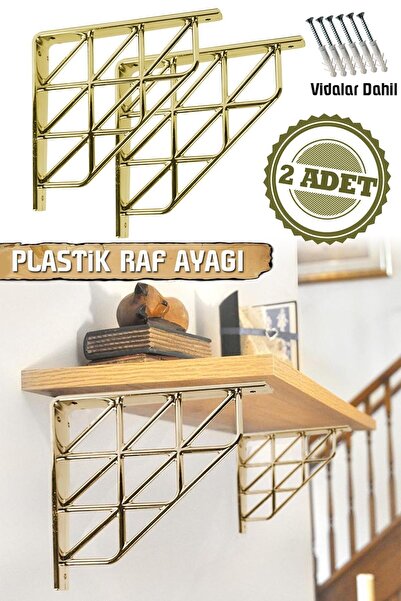 HALL BREATHE Ferforje üçgen desenli plastik raf ayağı seti, dayanıklı ve şık ...