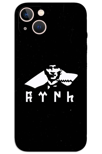 MRCİLETİSİM iPhone 15 Kılıf HD Desen Baskılı Arka Kapak - Atatürk Kurt