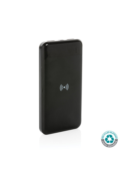 Natural Wireless Power Bank, recycled plastic, 8,000 mAh