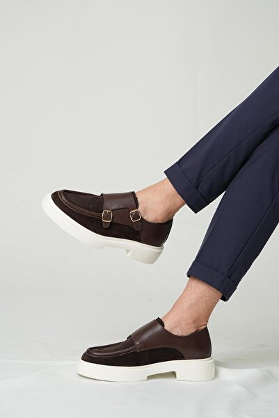 TETRİ Gody Model Hakiki Deri El Yapımı Erkek Kahve Süet Deri Casual Ayakkabı