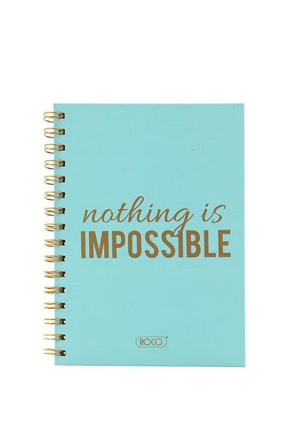Roco "Nothing is Impossible" A5 Notebook – 80 Sheets to Empower Your Thoughts
