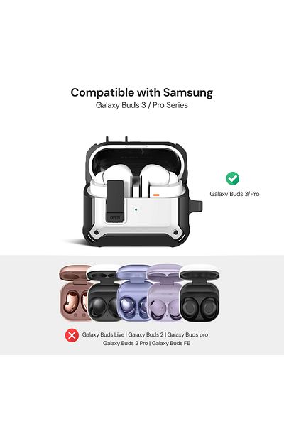 O Ozone Samsung Galaxy Buds 3 Pro / Samsung Galaxy Buds 3 Case Cover | Hard TPU case - White