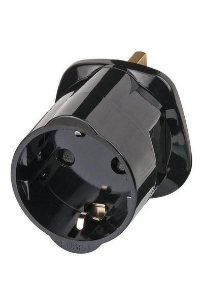 Brennenstuhl Adaptor priza 1508533, 13 A, 250 V, EU/GB (Negru)