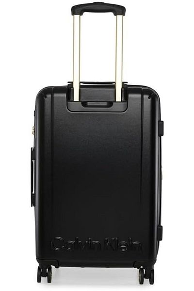Calvin Klein Big Monogram Luggage Sets 3 Piece Lightweight Spinner Suitcase with TSA Lock (BLACK, Se