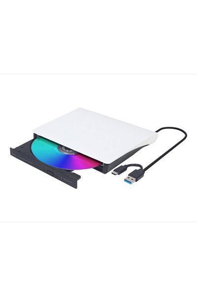 Gembird External Optical Drive DVD DVD-USB-03-BW, USB 3.1 (White/Black)
