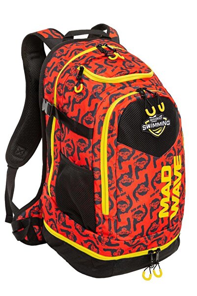 Mad Wave حقيبة ظهر لين منقوشة باللون الأحمر 45LT