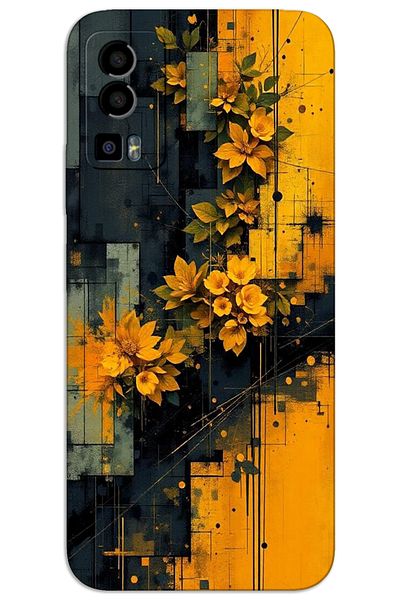 MRCİLETİSİM General Mobile Gm 23 Case Hd Pattern Printed Back Cover - Yellow Flowers