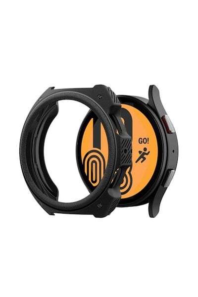OEM Carcasă neagră din silicon pentru Samsung Galaxy Watch 4 sau 5, 44 mm - Compatibilitate perfectă