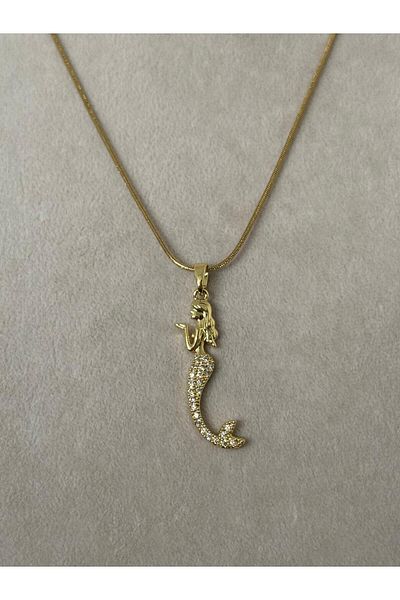 youngsem Mermaid Necklace |   Zircon Stone Steel Necklace