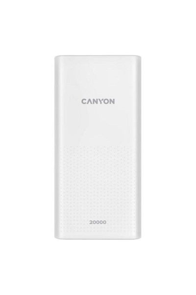 CANYON External Battery PB-2001, 20000mAh, 2x USB-A (White)