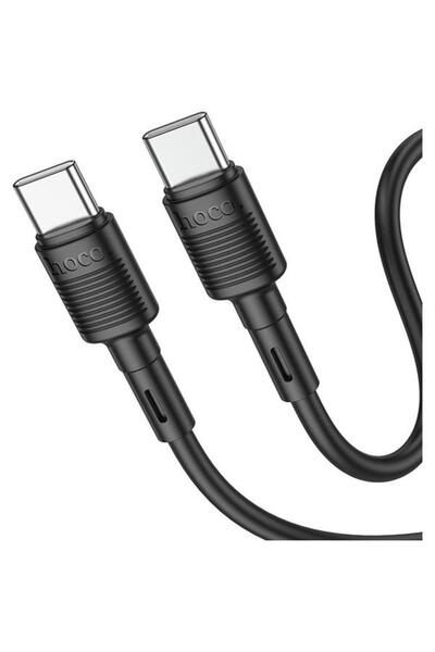 Hoco Cablu de date X83 Victory, USB Type-C la USB Type-C, 1m, PD 60W, 3A, Negru