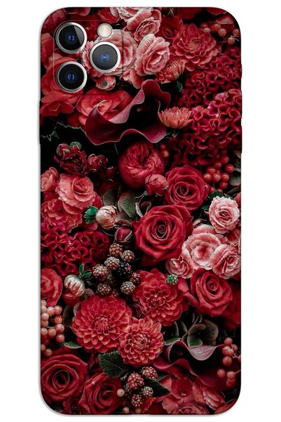 MRCİLETİSİM غطاء خلفي مطبوع بنمط HD لهاتف iPhone 11 Pro - ورود