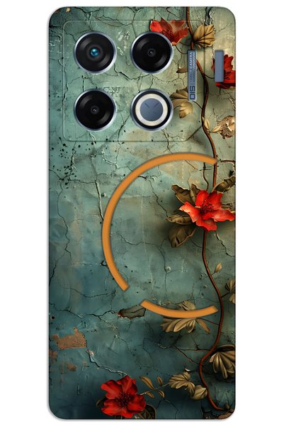 MRCİLETİSİM حافظة Infinix GT 20 Pro ذات غطاء خلفي مطبوع بنمط HD - زهرة اللبلاب