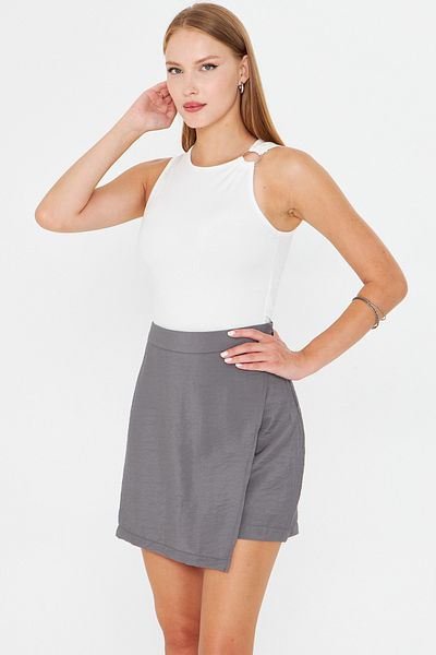 armonika Women's Gray Shorts Skirt Arm-25Y001084