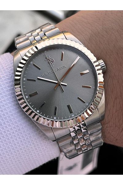 U.S. Polo Assn. U.S.Polo Assn Steel Case and Cord 2 Years Warranty 5 Atm Water Resistant Men Wristwatch E.Usp1111-04