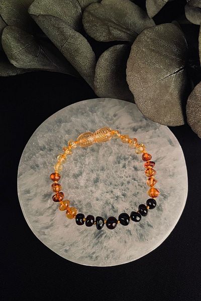Dünya Doğal Taş Certified Amber Baby Bracelet