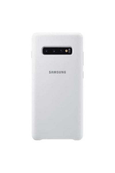 SOHO Silicone Back Protective Case, Ultra Slim, White - for Samsung Galaxy S10 Plus