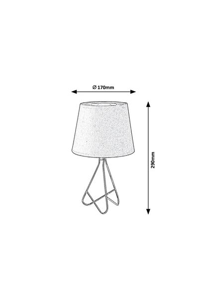 Rabalux Blanka Desk lamp 2775, with switch, 1xE14, gray+chrome, IP20,