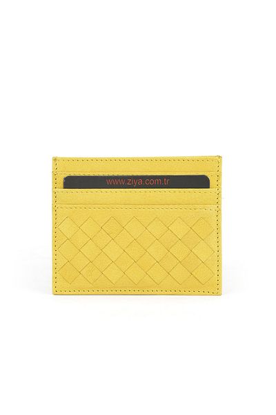 Ziya , Unisex Genuine Leather Card Holder 1539852Z05 Yellow
