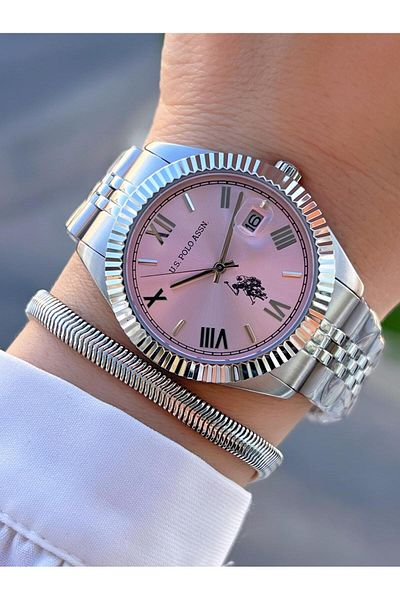 U.S. Polo Assn. U.S. Polo Assn. Steel Cord and Case Tarnish Color Does Not Throw Women's Wristwatch with 2 Years Warranty Mdl.02