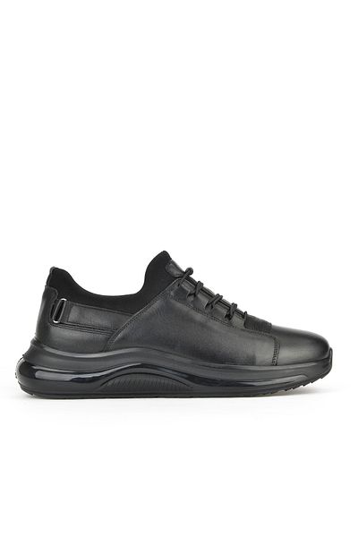 Ziya , Men's Genuine Leather Sneaker 153423Z703 Black