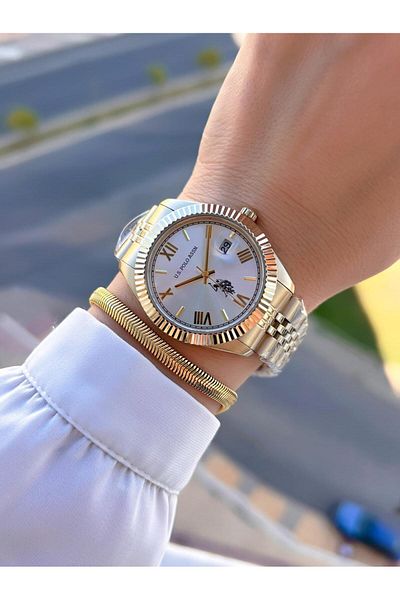 U.S. Polo Assn. U.S. Polo Assn. Steel Cord and Case Tarnish Color Does Not Throw Women's Wristwatch with 2 Years Warranty Mdl.05