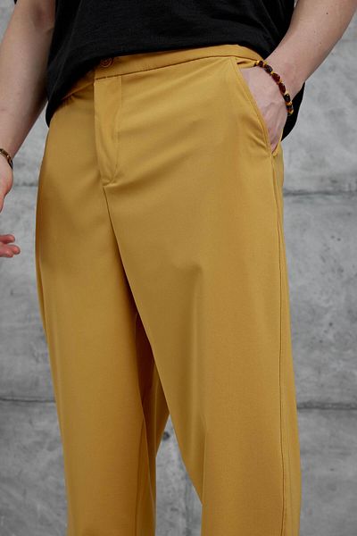 NOMARC Mustard Nmrc Parachute Fabric Boyfriend Pants