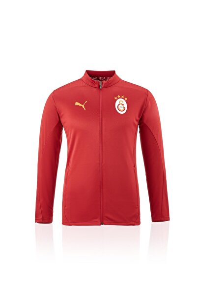 Galatasaray Оригинален лицензиран A Team тренировъчен суитчър с дълъг ръкав и цип, червен Sw
