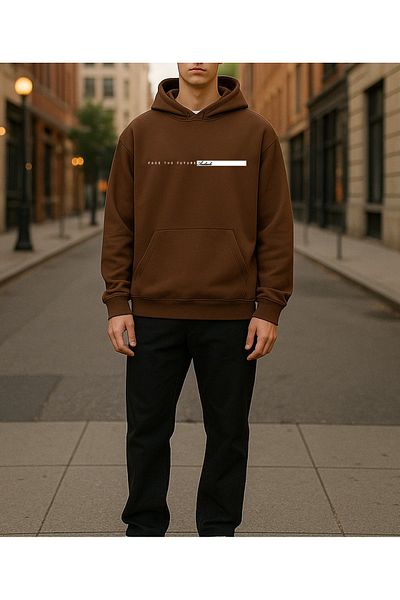 uyguntarz Unisex Future Printed Oversize Sweatshirt