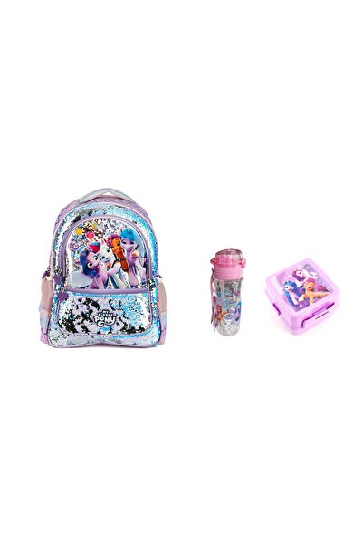 GENC DIJITAL BASKI Pink Backpack My Little Ponny Besties School Bag, Water Bo...