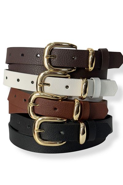 Kemerix Women's Gold Buckle Belt