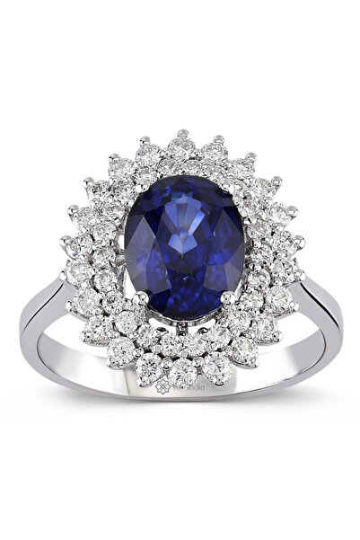 Pırlandia 3,01 Karat Pırlanta Safir Yüzük