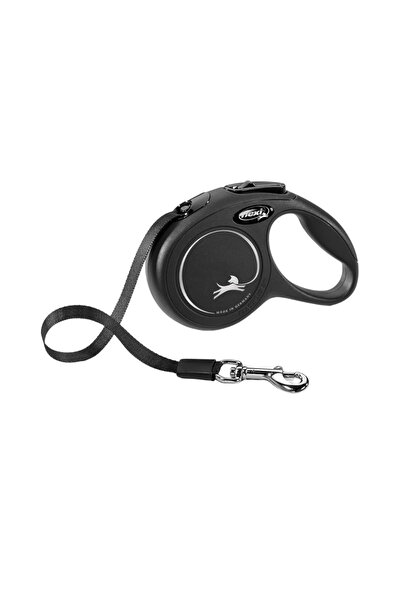 Flexi New Classic Otomatik Şerit Köpek Gezdirme Kayışı 3mt XSmall-Siyah