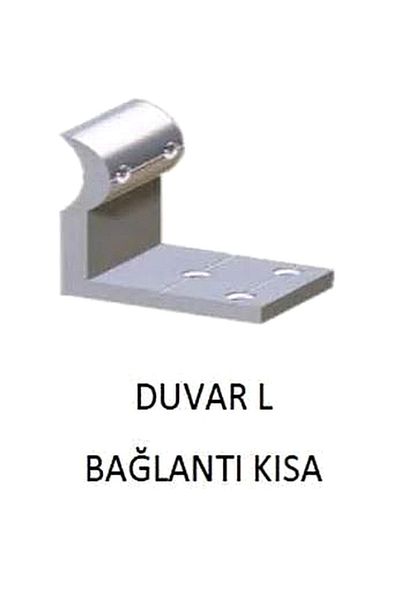 BULUT DİZAYN VE HEDİYELİK EŞYA Wall L Connection Short Aluminum Handrail - Railing Accessory