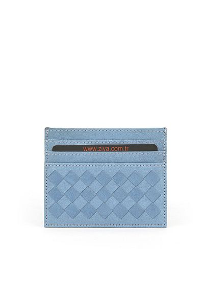Ziya , Unisex Genuine Leather Card Holder 1539852Z05 Blue