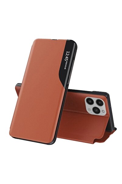 OEM Case for iPhone 15 Plus, eFold Series, M514, Leather, Orange